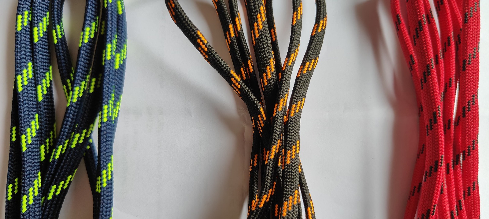 Assorted braided shoe laces